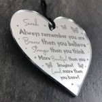 Stronger Inspirational Poem Friendship Gift Engraved Heart