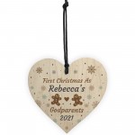 First Christmas As Godparents Gift Personalised Christmas Bauble