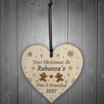 First Christmas As Nan Grandad Gift Personalised Xmas Bauble