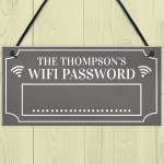 Family Wifi Password PERSONALISED Wifi Network Display Sign