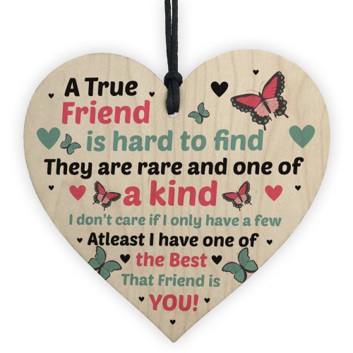 True Friendship Sign Best Friend Plaque Gift Shabby Chic Heart