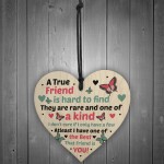 True Friendship Sign Best Friend Plaque Gift Shabby Chic Heart