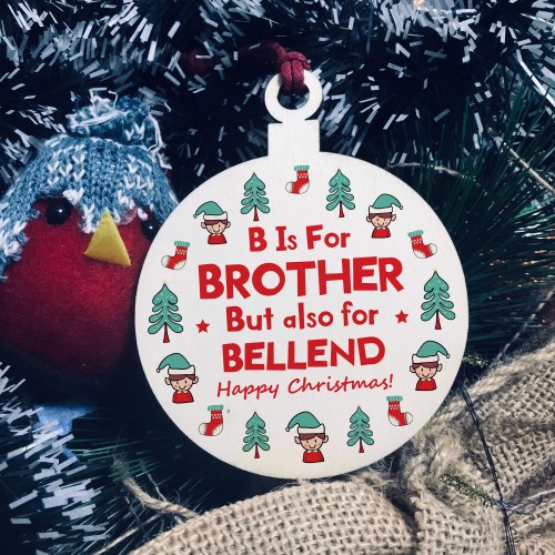 Rude Christmas Bauble Gift For Brother Bro Novelty Funny Gifts