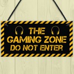 Gaming Zone Games Room Sign Christmas Birthday Gift For Gamer