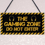 Gaming Zone Games Room Sign Christmas Birthday Gift For Gamer