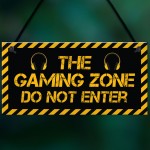 Gaming Zone Games Room Sign Christmas Birthday Gift For Gamer