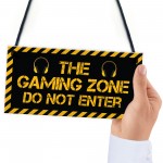 Gaming Zone Games Room Sign Christmas Birthday Gift For Gamer