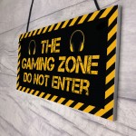 Gaming Zone Games Room Sign Christmas Birthday Gift For Gamer