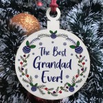 The Best Grandad Ever Tree Decoration Wood Bauble Gifts