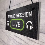 Gaming Live Sign Novelty Games Room Bedroom Gamer Gifts