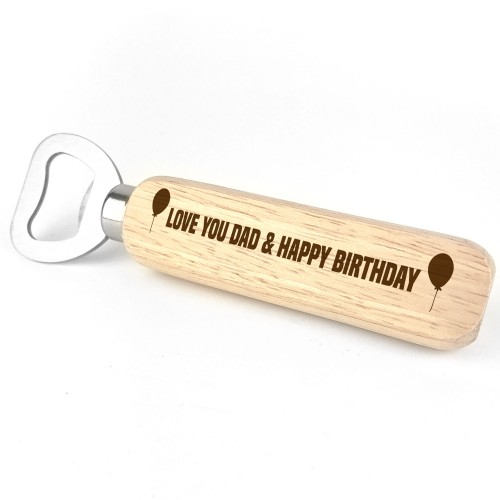 Dad Birthday Wooden Bottle Opener Birthday Gifts For Dad