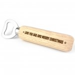 Novelty Christmas Gift For Dad Wooden Bottle Opener Thank You