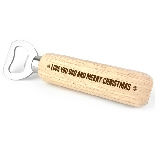 Novelty Christmas Gift For Dad Wooden Bottle Opener Thank You