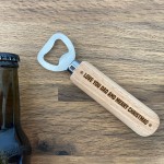 Novelty Christmas Gift For Dad Wooden Bottle Opener Thank You