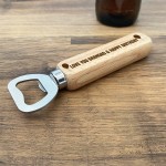 Novelty Birthday Gift For Grandad Wood Bottle Opener Thank You