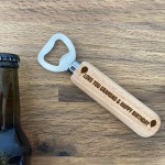 Novelty Birthday Gift For Grandad Wood Bottle Opener Thank You