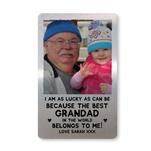 Best Grandad Gift Personalised Photo Wallet Card Thank You Gift