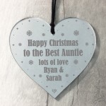 Special Christmas Gift For Auntie Personalised Engraved Heart