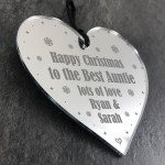 Special Christmas Gift For Auntie Personalised Engraved Heart