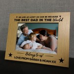 Personalised Photo Frame For Dad Birthday Christmas THANK YOU