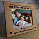 Personalised Photo Frame For Dad Birthday Christmas THANK YOU