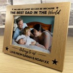 Personalised Photo Frame For Dad Birthday Christmas THANK YOU