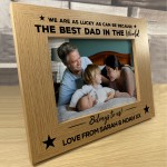 Personalised Photo Frame For Dad Birthday Christmas THANK YOU