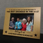 Personalised Photo Frame For Grandad Birthday Xmas THANK YOU