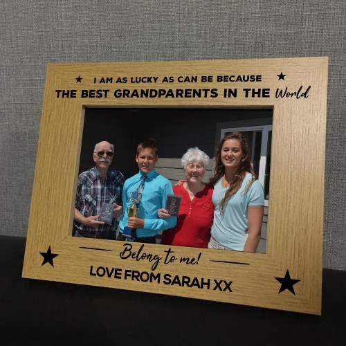 Personalised Photo Frame For Nan Grandad Grandma Birthday Xmas