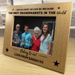 Personalised Photo Frame For Nan Grandad Grandma Birthday Xmas