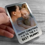 Christmas Gift For Mummy Personalised Metal Wallet Photo Card