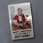 Christmas Gift For Nanny Personalised Metal Wallet Photo Card