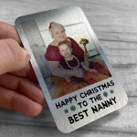 Christmas Gift For Nanny Personalised Metal Wallet Photo Card