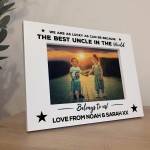 Personalised Uncle Gift From Niece Nephew, 7x5 White Frame 