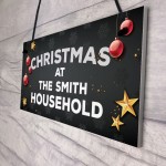 Christmas At The Any Name Household Personalised Christmas Sign