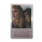 True Friend Gift Personalised Metal Photo Wallet Card Friendship