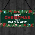 Merry Christmas From 'Name' Welcome Plaque Personalised Sign