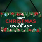 Merry Christmas From 'Name' Welcome Plaque Personalised Sign