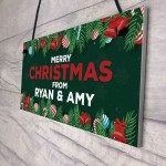 Merry Christmas From 'Name' Welcome Plaque Personalised Sign