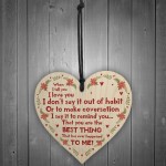 Valentines Gift For Him Her Thank You Gift Wooden Heart