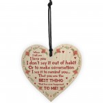 Valentines Gift For Him Her Thank You Gift Wooden Heart