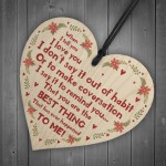 Valentines Gift For Him Her Thank You Gift Wooden Heart