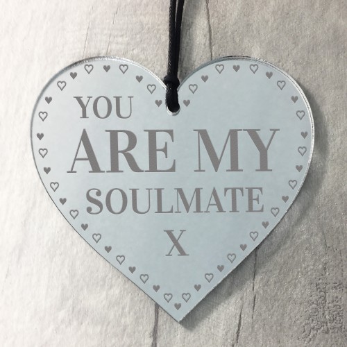 Soulmate Heart Valentines Anniversary Gift For Him Her Men