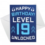 19th Birthday Gamer Card For Son Brother Gaming Theme Birthday