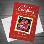 Christmas Card For Auntie Uncle Personalised Photo Card