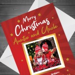 Christmas Card For Auntie Uncle Personalised Photo Card