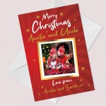 Christmas Card For Auntie Uncle Personalised Photo Card