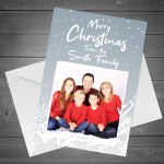 Personalised Christmas Cards Photo Folded Postcards Boy Girl