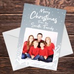 Personalised Christmas Cards Photo Folded Postcards Boy Girl