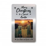 Merry Christmas To A Special Auntie Personalised Photo Card Gift